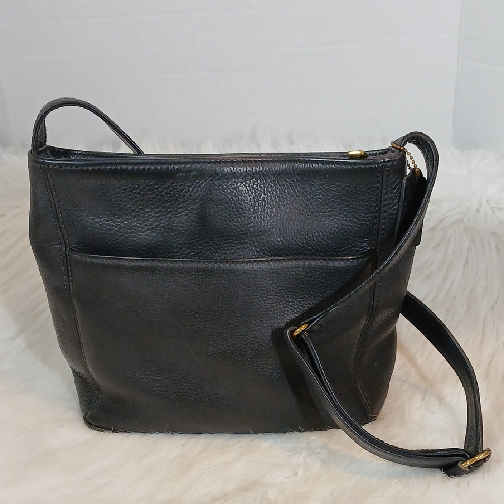 Vintage Coach Sonoma Elegant Black Pebbled Leather Shoulder Bag